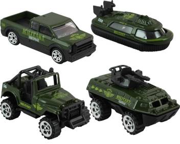 Dealbindaas Military Army Vehicle Set Of 4 Pcs Ship Car Tank