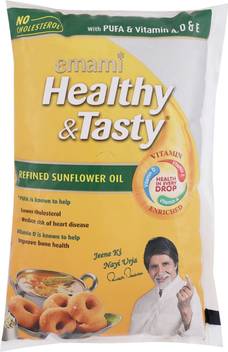 Emami Healthy Tasty Refined Sunflower Oil Pouch Price In India Buy Emami Healthy Tasty Refined Sunflower Oil Pouch Online At Flipkart Com