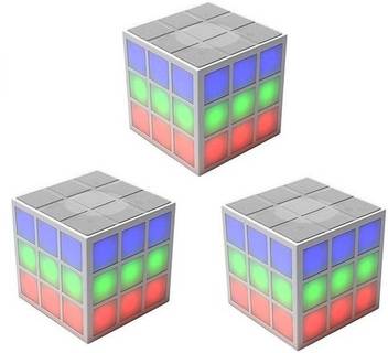 Buy Roq Set Of 3 Cube Led Music Bluetooth Speaker 3 W Bluetooth Speaker Online From Flipkart Com