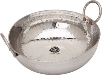 Kesar Kunj Sandwich Bottom Heavy Guage Stainless Steel Kadhai Cookware 1500 Ml 10 No Kadhai 23 Cm Price In India Buy Kesar Kunj Sandwich Bottom Heavy Guage Stainless Steel Kadhai Cookware