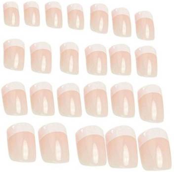 Daluci French Nails Nail Art Pre Design Acrylic Fake Nail Classical Full Cover Short White Manicure Peach Pack Of 24 Peach Price In India Buy Daluci French Nails Nail Art Pre Design Acrylic Best of all you can create a unique one on each finger. daluci french nails nail art pre design acrylic fake nail classical full cover short white manicure peach pack of 24 peach