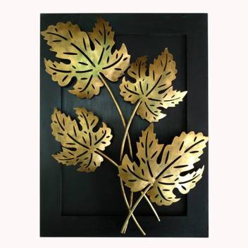 Saarthi Handmade Mle Leaf Design Wall Hanging Frame Saarthi Handmade Mle Leaf Design