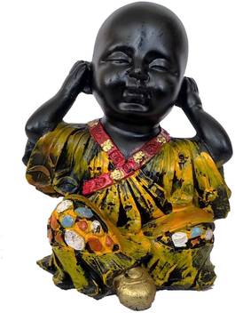Ihandikart Yellow Monk Covering Ears Bura Mat Suno Decorative Showpiece 11 Cm Price In India Buy Ihandikart Yellow Monk Covering Ears Bura Mat Suno Decorative Showpiece 11 Cm Online At Flipkart Com