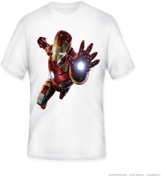 Total Home Medium Iron Man Sticker Patch Heat Transfer Iron On