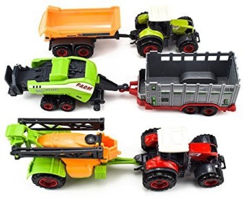 metal toy tractor trailer trucks