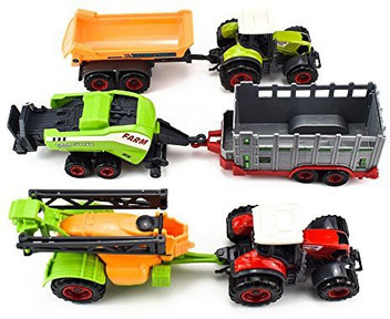 metal toy tractor trailer trucks