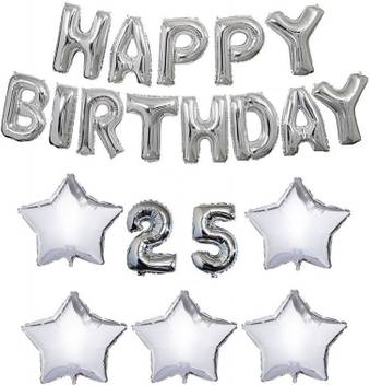 Theme My Party Happy Birthday Combo For 25th Birthday Decoration