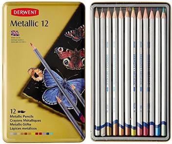 Derwent Watercolor Pencils Metallic Water Color Drawing Art