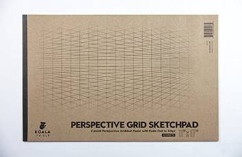Koala Tools Drawing Perspective 2 Point Large Sketch Pad 11 X 17 40 Pp Perspective Grid Graph Paper For Interior Design Industr Drawing Perspective 2 Point Large Sketch