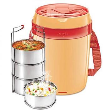 Milton Futron Electric Tiffin Container For Reheat Lunch At Office In Winter 4 Containers Lunch Box Flipkart Com