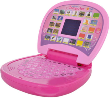 pink toy laptop