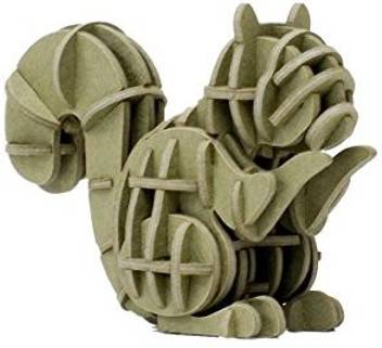 Generic Jigzle 3d Paper Puzzle Squirrel Laser Cut Miniature