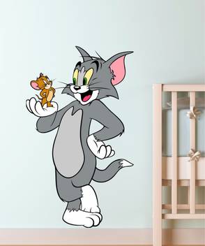 DecalsSticker Medium Tom with Cute Jerry Wall Sticker for Kids Room Sticker  Price in India - Buy DecalsSticker Medium Tom with Cute Jerry Wall Sticker  for Kids Room Sticker online at Flipkart.com