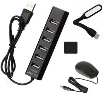 Q3 High Speed Ergonomic Design Handy Wired Mouse With Mini Flexible Usb Led Light Lamp For Laptop Computer Keyboard Reading Notebook Mousepad Multi Connectivity Port Switch Hub 3pd5 Combo Set Price In