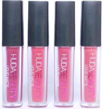 huda beauty matte minis red edition liquid lipstick set of 4