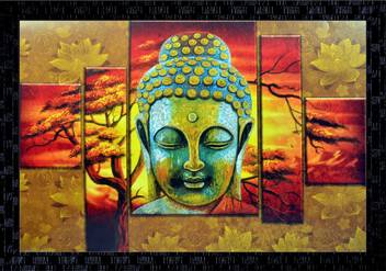Janki Beautiful Lord Buddha Modern Art Wall Painting For Home And