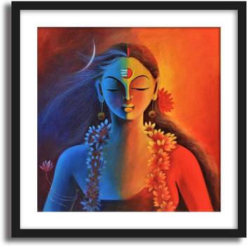 Artcentral Spiritual Series Ardhanareshwar Shiva Parvati Art Type