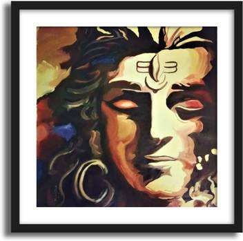 ArtCentral Spiritual Series Lord Shiva Watercolor Art Painting (Without  Glass) Black Frame With Border Art Print Digital Reprint 18 inch x 18 inch  Painting Price in India - Buy ArtCentral Spiritual Series