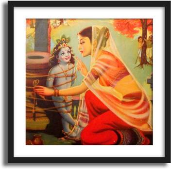 Artcentral Spiritual Series Baby Krishna And Mother Yashoda Art