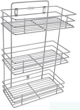 Bluwings Three Layer Wall Mounted Kitchen Rack Kitchen Accessories