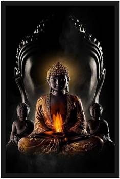 God Buddha Painting Poster With Frame Gloss Lamination 14x20 Inch Without Glass Fine Art Print Animals Decorative Posters In India Buy Art Film Design Movie Music Nature And Educational Paintings Wallpapers
