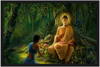 God Buddha Painting Poster With Frame Gloss Lamination 14x20 Inch Without Glass Fine Art Print Animals Decorative Posters In India Buy Art Film Design Movie Music Nature And Educational Paintings Wallpapers