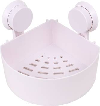 Bluwings Triangle Bathroom Shelves Shelf Rack Storage Organizer Bathroom Kitchen Corner Caddy Basket With Wall Mounted Suction Cup Plastic Wall Shelf Price In India Buy Bluwings Triangle Bathroom Shelves Shelf Rack