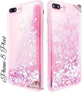Dorron Back Cover For Iphone 8plus Iphone 8 Plus Glitter Bling Stylish Liquid Love Heart Waterfall For Girls Pink Dorron Flipkart Com