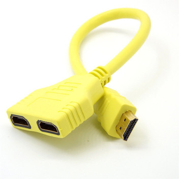 1080P HDMI Port Male to 2 Female 1 In 2 Out Splitter Cable Adapter Converter SU