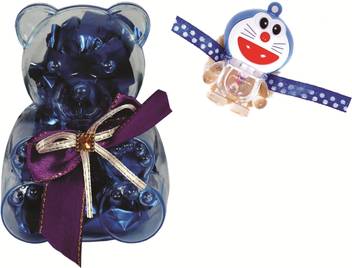 Skylofts Cute Acrylic Teddy Bear Chocolate Gift Pack With Doraemon