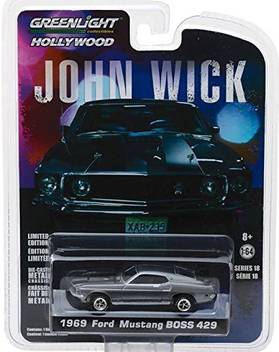 Greenlight 1969 Ford Mustang Boss 429 John Wick Movie 2014 Hollywood Series 18 1 64 Diecast Model Car By 44780 E 1969 Ford Mustang Boss 429 John Wick Movie 2014 Hollywood Series