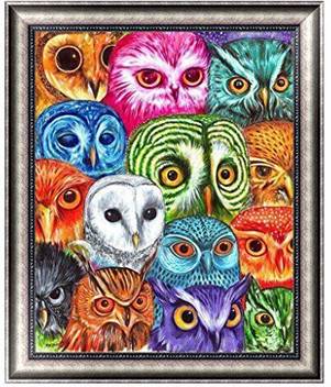 Misright Unique Various Owls 5d Diamond Embroidery Painting Diy