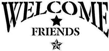 Studior Com Welcome Friends Stencil By Studior12 Americana