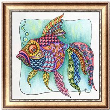 Tanqifo Gold Fish 5d Handmade Diamond Painting Embroidery Cross