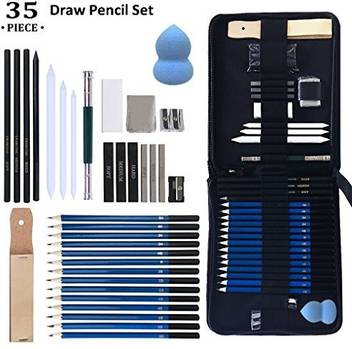 Imustech Drawing And Sketching Pencil Art Set In Zippered Carrying