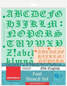 Isomars Old English Font Set Of 2 Stencil Price In India Buy Isomars Old English Font Set Of 2 Stencil Online At Flipkart Com