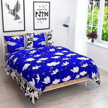 Decor Hut 144 Tc Cotton Double 3d Printed Bedsheet Buy Decor Hut