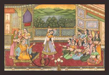 Mad Masters Indian Miniature Art Rajput Painting Royal Darbar 1