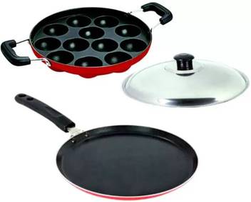 Keir Kitchen 4mm Mercury Non Induction Non Stick Economy Dosa Tawa Red 12 Pit Appam Patra Tawa 28 Cm Diameter Tawa 23 Cm Diameter Price In India Buy Keir Kitchen 4mm Mercury