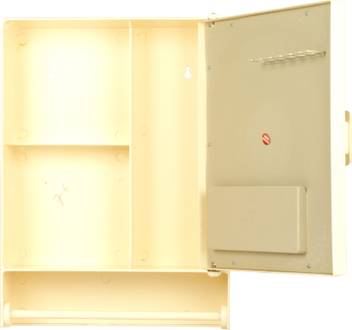 Zoom Happy Bathroom Mirror Cabinet With Storage Chest Shelves Napkin Rod Single Door Mini Bathroom Cabinet Plastic Closeta 14 X4 X10 Rod Ivory Plastic Wall Shelf Price In India Buy