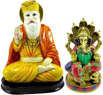 Gift Decor Shop Ganesh Brass Murti Multi 13 Cm Sheshnaag 100