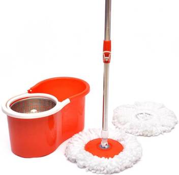 Brijesh Thakur Best Homes 360 Spin Floor Cleaning Easy Magic Plastic Bucket Mop With 2 Microfiber Heads Steel Wet Dry Mop Price In India Buy Brijesh Thakur Best Homes