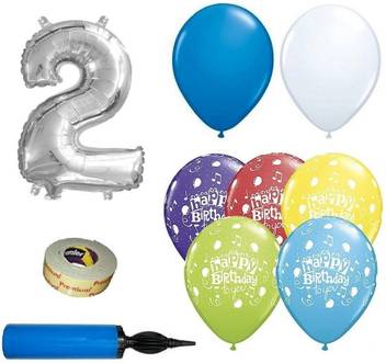 Easypartystore 2nd Birthday Decoration Kit For Baby Boys With