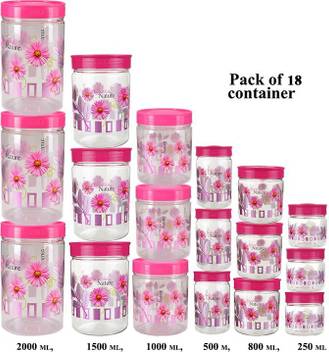 Container Saaj Plastic Kitchen Storage Containers Set 1000 Ml