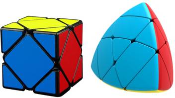 Rubik S Domino Skewb Black Qiyi Mastermorphix Bright Colors 3d