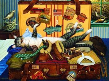 Buffalo Games Charles Wysocki Cats Mabel The Stowaway 750pc
