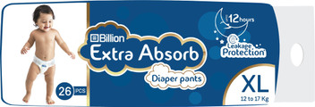 billion extra absorb diaper pants