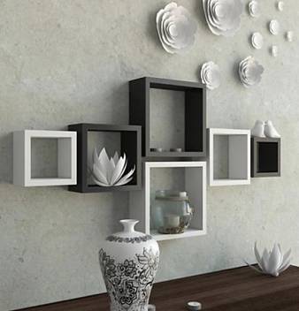 Home Decor Stuff Square Shape Wall Shelves Mdf Medium Density