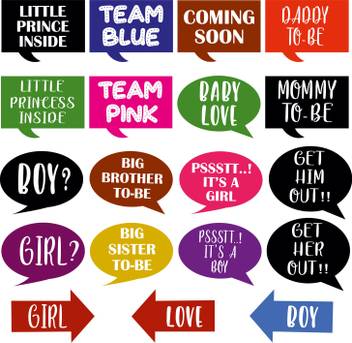 Party Propz Baby Shower Photo Booth Props Set Of 19 Photo Booth