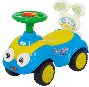 girls push along car